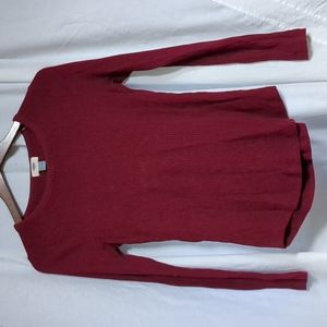 Burgundy, sweater-like, long sleeve shirt